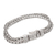 Men's sterling silver chain bracelet, 'Resilient Leader' - Men's Sterling Silver Bracelet with Foxtail Chains (image 2b) thumbail