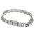 Men's sterling silver chain bracelet, 'Resilient Leader' - Men's Sterling Silver Bracelet with Foxtail Chains (image 2c) thumbail