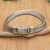 Men's sterling silver chain bracelet, 'Natural Leader' - Men's Sterling Silver Bracelet with Naga Chains
