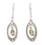 Pendientes colgantes de peridoto - Pendientes colgantes Armadillo de plata de ley y peridoto