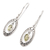 Pendientes colgantes de peridoto - Pendientes colgantes Armadillo de plata de ley y peridoto