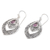 Amethyst dangle earrings, 'Party Queen in Purple' - Sterling Silver Fashion Dangle Earrings with Amethyst Stone