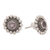 Amethyst drop earrings, 'Heavenly Flower in Purple' - Sterling Silver and Amethyst Floral Drop Earrings from Bali