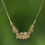 Gold-plated pendant necklace, 'Spring Plumeria' - 18k Gold-Plated Leafy and Floral Pendant Necklace from Bali