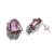 Amethyst button earrings, 'Purple Nest' - Faceted Five-Carat Amethyst Leafy Button Earrings from Bali