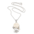 Multi-gemstone pendant necklace, 'Midnight Owl' - Balinese Multi-Gemstone Sterling Silver Owl Pendant Necklace thumbail