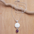 Amethyst pendant necklace, 'Exquisite Rose' - Sterling Silver Rose Pendant Necklace with Amethyst Stone (image 2) thumbail