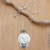 Labradorite pendant necklace, 'Mighty Eagle' - Sterling Silver Eagle Pendant Necklace with Labradorite (image 2) thumbail