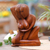 Wood statuette, 'Sweet Love' - Romantic Wood Sculpture (image 2) thumbail
