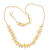 Collar colgante chapado en oro, 'Golden Ashokas' - Collar colgante chapado en oro de 18k con acabado mate floral