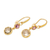 Gold-plated amethyst and prasiolite dangle earrings, 'Noble Dame' - 18k Gold-Plated Dangle Earrings with Amethyst and Prasiolite (image 2b) thumbail