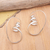Sterling silver drop earrings, 'Light Tornadoes' - Polished Modern Sterling Silver Drop Earrings from Bali thumbail