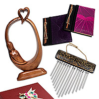 Curated gift box, 'Me Time' - Curated Gift Box with 4 Items Handmade in Indonesia