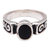 Resin band ring, 'Snail Inspiration' - Sterling Silver Band Ring with Resin Accent from Bali (image 2a) thumbail