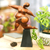 Wood sculpture, 'Dance of Happiness' - Hand-Carved Inspirational Suar Wood Sculpture of a Woman (image 2) thumbail