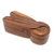caja de rompecabezas de madera - Caja rompecabezas de madera de suar tallada a mano con tema de grillo