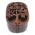 Wood puzzle box, 'Apple Nature' - Hand-Carved Nature-Themed Suar Wood Puzzle Box from Bali