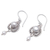 Cultured pearl dangle earrings, 'Virtuous Ocean' - Classic Sterling Silver Dangle Earrings with Cultured Pearls (image 2b) thumbail
