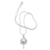 Cultured pearl pendant necklace, 'Virtuous Ocean' - Classic Sterling Silver Pendant Necklace with Pearls thumbail