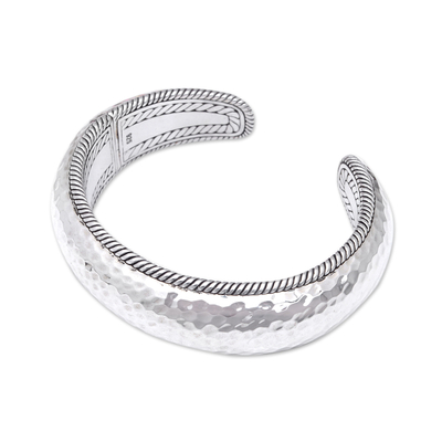 Sterling silver cuff bracelet, 'Ambitions' - Polished Sterling Silver Cuff Bracelet Crafted in Bali