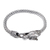 Men's sterling silver chain pendant bracelet, 'Basuki Glory' - Men's Basuki Dragon Sterling Silver Chain Pendant Bracelet thumbail