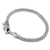 Pulsera con colgante de cadena de plata de ley para hombre - Pulsera con colgante de cadena de plata de ley con temática de lobo para hombre