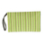 Cotton wristlet, 'Lurik Amplop Green' - Striped Green Cotton Wristlet with Removable Strap