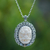 Men's sterling silver pendant necklace, 'Kumbhakarna Protection' - Men's Traditional Handmade Sterling Silver Pendant Necklace (image 2) thumbail