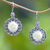Sterling silver dangle earrings, 'Tamiang Roses' - Sterling Silver Rose Dangle Earrings with Openwork Accents (image 2) thumbail