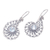 Blue topaz drop earrings, 'Blossoming Bali' - Sterling Silver Floral Drop Earrings with Blue Topaz Stones (image 2c) thumbail