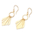 Gold-plated dangle earrings, 'Golden Gallantry' - Whimsical 18k Gold-Plated Brass Dangle Earrings from Bali (image 2c) thumbail