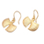 Gold-plated dangle earrings, 'Golden Maiden' - Hammered 18k Gold-Plated Brass Dangle Earrings from Bali (image 2c) thumbail