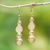 Gold-plated dangle earrings, 'Golden Galaxies' - Modern 18k Gold-Plated Brass Dangle Earrings from Bali thumbail