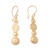 Gold-plated dangle earrings, 'Golden Galaxies' - Modern 18k Gold-Plated Brass Dangle Earrings from Bali (image 2a) thumbail