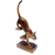 Wood sculpture, 'Feline Acts' - Hand-Carved Modern Hibiscus Wood Sculpture of a Cat (image 2c) thumbail