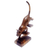 Wood sculpture, 'Feline Acts' - Hand-Carved Modern Hibiscus Wood Sculpture of a Cat (image 2d) thumbail