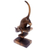 Wood sculpture, 'Feline Acts' - Hand-Carved Modern Hibiscus Wood Sculpture of a Cat (image 2e) thumbail