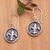 Sterling silver dangle earrings, 'Palace Seal' - Sterling Silver Dangle Earrings with Classic Symbols thumbail