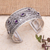 Amethyst cuff bracelet, 'Wise Journey' - Traditional Cuff Bracelet with Two-Carat Amethyst Stones