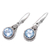 Blaue Topas-Ohrhänger - Traditionelle Ohrhänger mit 10-Karat-Blautopassteinen