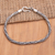 Sterling silver chain bracelet, 'Foxtail Emotions' - Polished Sterling Silver Foxtail Chain Bracelet from Bali thumbail