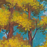 'Earth's Vein' - Acrylic on Canvas Impressionist Landscape Painting from Java