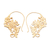 Gold-plated drop earrings, 'Butterfly Heaven' - Butterfly and Floral-Themed 18k Gold-Plated Drop Earrings