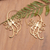 Pendientes colgantes chapados en oro, 'Enchanting Dragonfly' - Pendientes colgantes chapados en oro de 18k con temática de libélula pulida