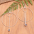 Iolite dangle earrings, 'Contemporary Glam' - Modern Sterling Silver Circle Dangle Earrings with Iolite