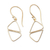 Gold-plated dangle earrings, 'Harmonious Dimensions' - Geometric 18k Gold-Plated Brass Dangle Earrings from Bali