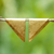 Brass drop earrings, 'Pyramid Embrace' - Textured Triangle-Shaped Brass Drop Earrings from Bali