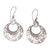 Blue topaz dangle earrings, 'Empress's Trust' - Sterling Silver Dangle Earrings with 2-Carat Blue Topaz Gems