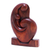 Wood sculpture, 'Graceful Woman' - Hand-Carved Polished Suar Wood Sculpture of a Balinese Woman