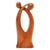 Escultura de madera - Escultura de madera de suar pulida tallada a mano de un abrazo de pareja